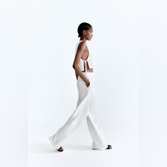 Zara wide leg pants pleated men’s style blogger viral straight - Picture 5 of 10